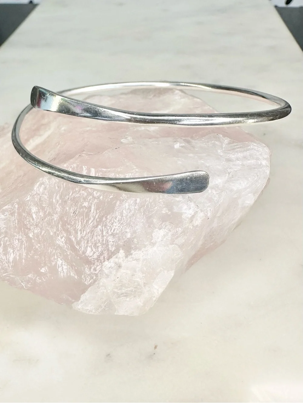 Sterling Silver Wrap Bracelet Bangle Cuff 925 - Picture 1 of 5